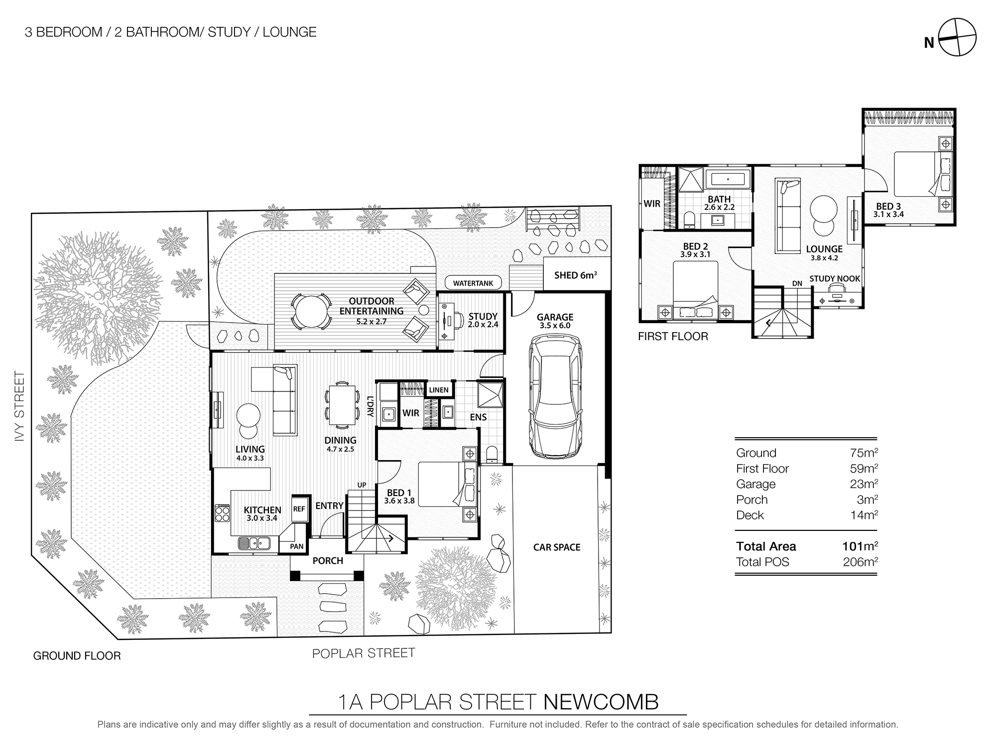 1A Poplar Street Newcomb Floorplan (LR)
