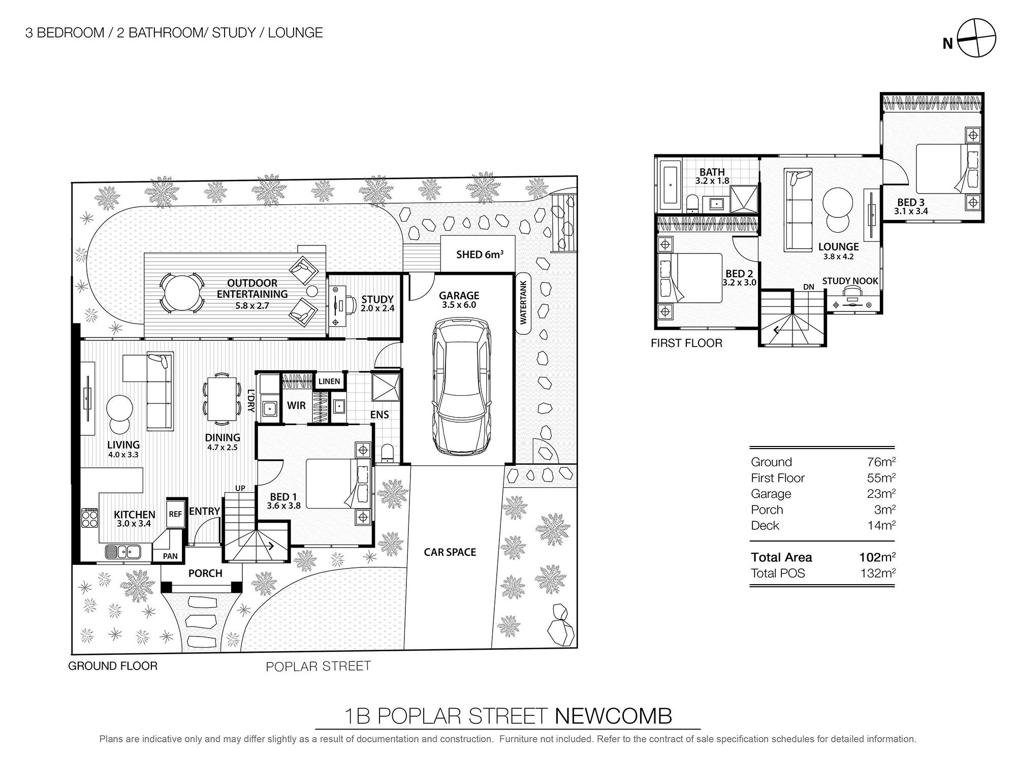 1B Poplar Street Newcomb Floorplan (LR)
